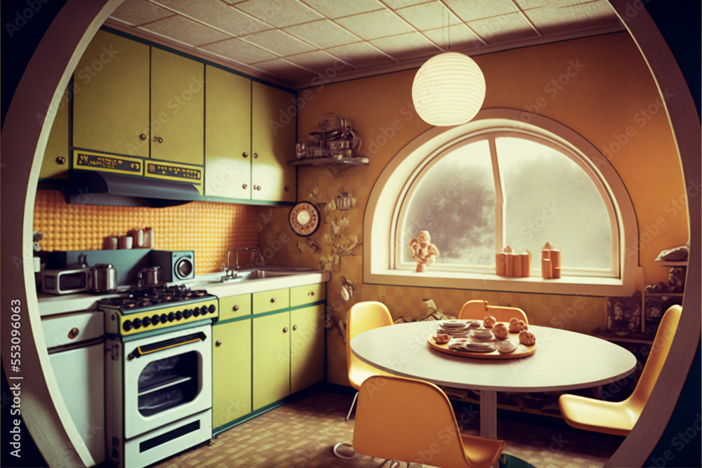 Vintage Kitchen From The 1970 Era With Retro Appliances And Round   1000 F 553096063 TD1jJtlluf3RdLfwPyEhTuBv6HxLhVx6 