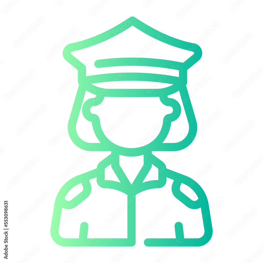 policewoman gradient icon policewoman gradient icon