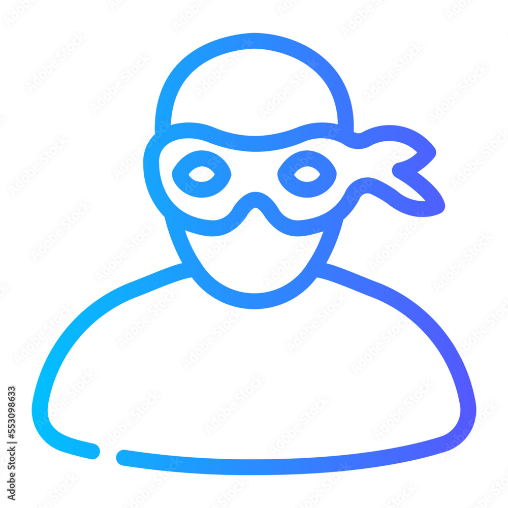 Fototapeta premium robber gradient icon