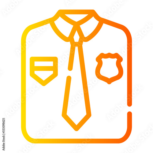 police uniform gradient icon
