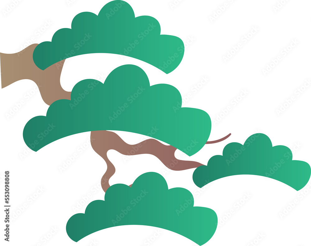 Luxury gold Japanese tree illustration Luxury gold Japanese tree illustration