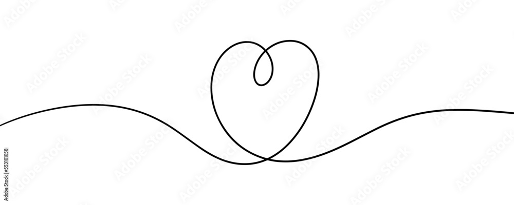 Thin lines love banner background design vector. Thin lines love banner background design vector.