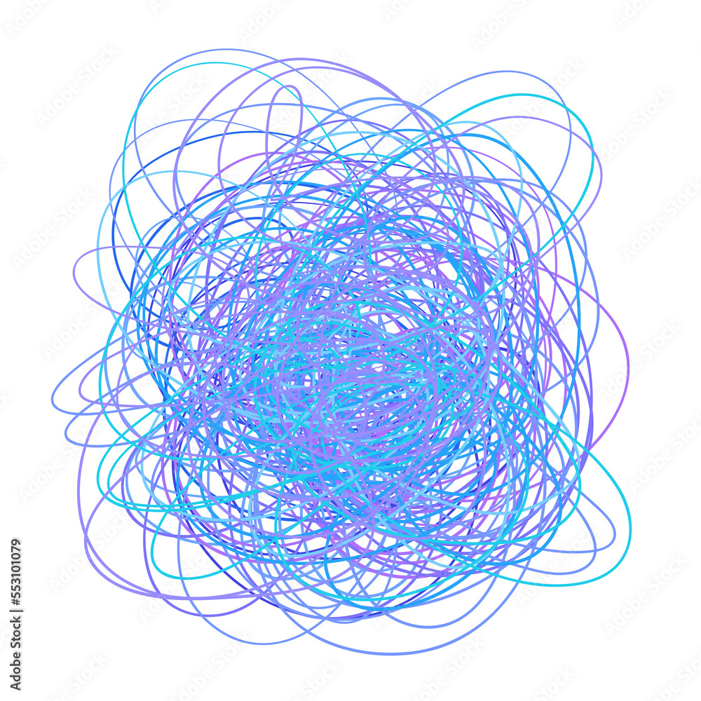 Colored tangled on white. Chaos pattern. Scribble sketch. Colorful background with array of lines. Intricate chaotic texture. Art creation. Print for banners, posters and t-shirts Colored tangled on white. Chaos pattern. Scribble sketch. Colorful background with array of lines. Intricate chaotic texture. Art creation. Print for banners, posters and t-shirts