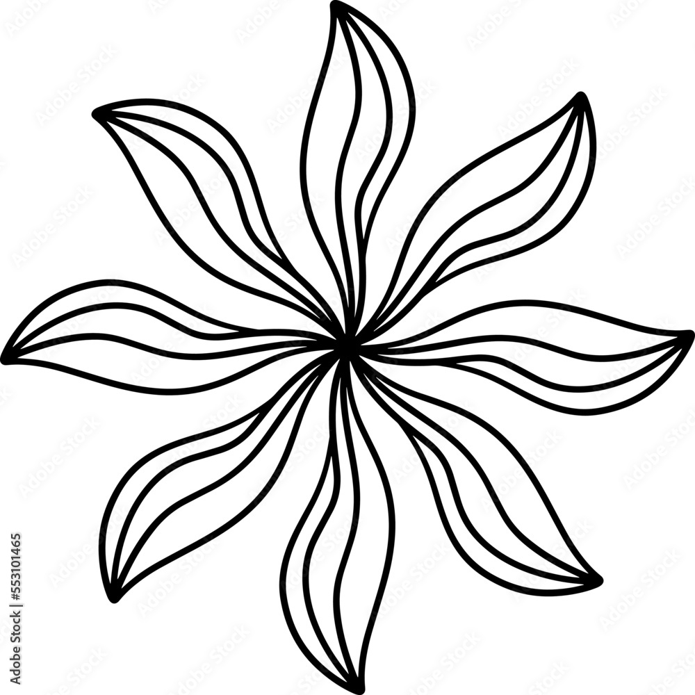 Obraz premium Geometry lines floral ornament design vector template.