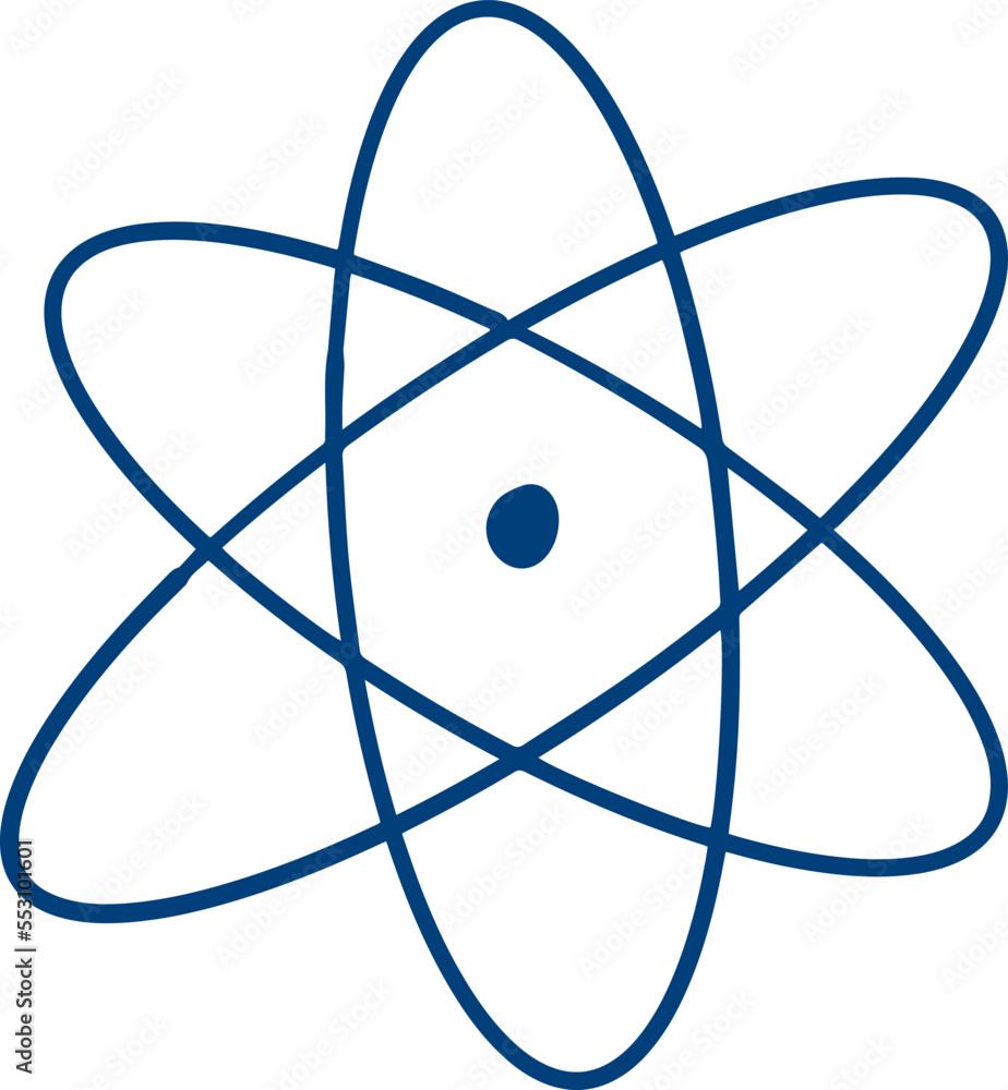 Line art atom molecule hand drawn icon design vector. Line art atom molecule hand drawn icon design vector.