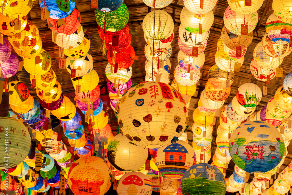 China, traditional festivals, Lantern Festival, Taiwan, lanterns, colorful