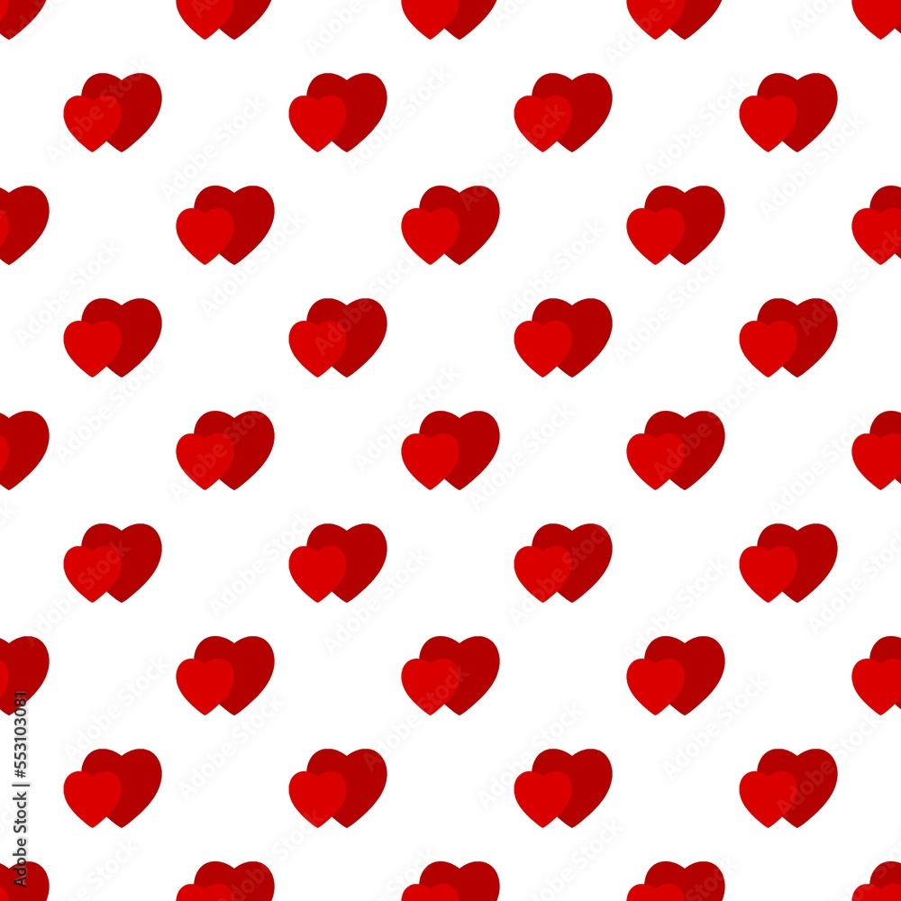 Valentine heart seamless drawing can be used in decorative design fashion clothes Bedding sets, curtains, tablecloths, gift wrapping paper