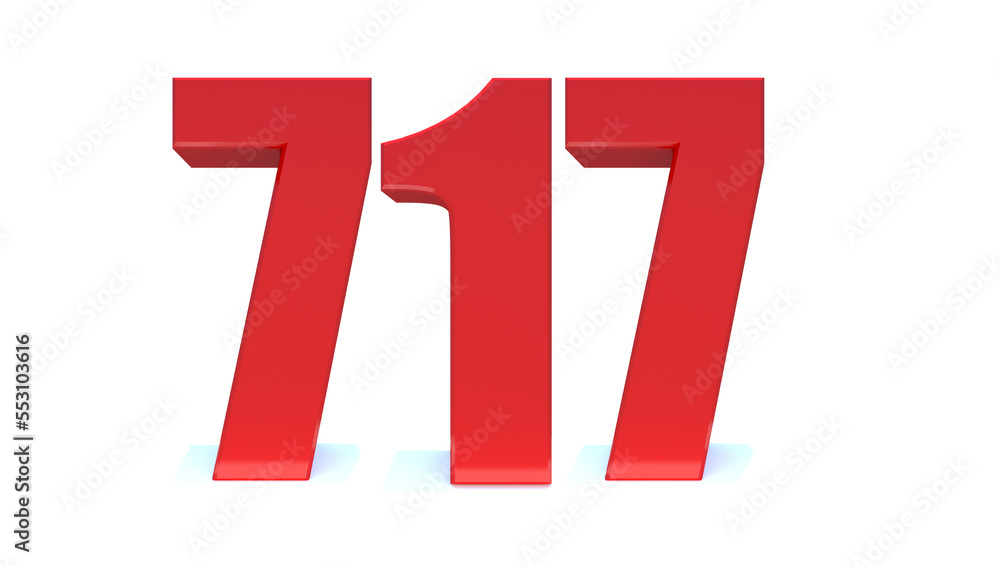 Fototapeta premium 717 number