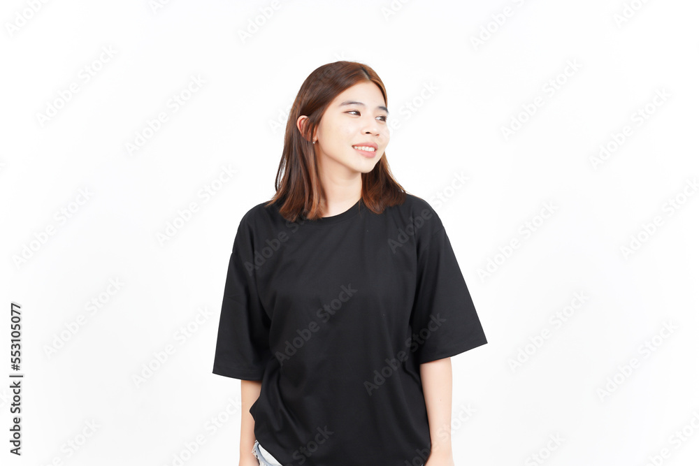 Smiling and Looking away Of Beautiful Asian Woman Isolated On White Background Smiling and Looking away Of Beautiful Asian Woman Isolated On White Background