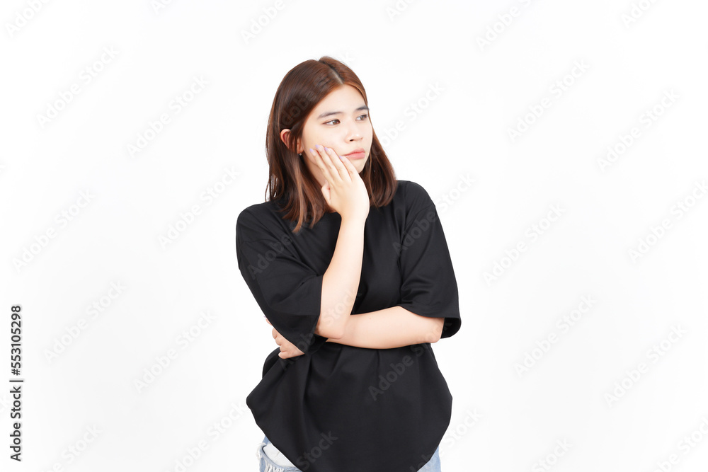 Boring Gesture Of Beautiful Asian Woman Isolated On White Background Boring Gesture Of Beautiful Asian Woman Isolated On White Background