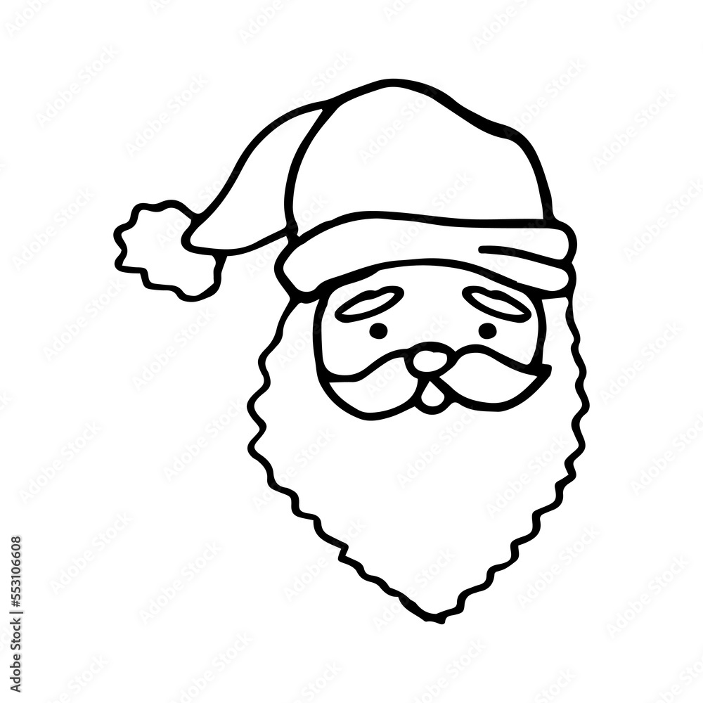 Santa Claus hand-drawn in the style of a doodle. vector illustration Santa Claus hand-drawn in the style of a doodle. vector illustration