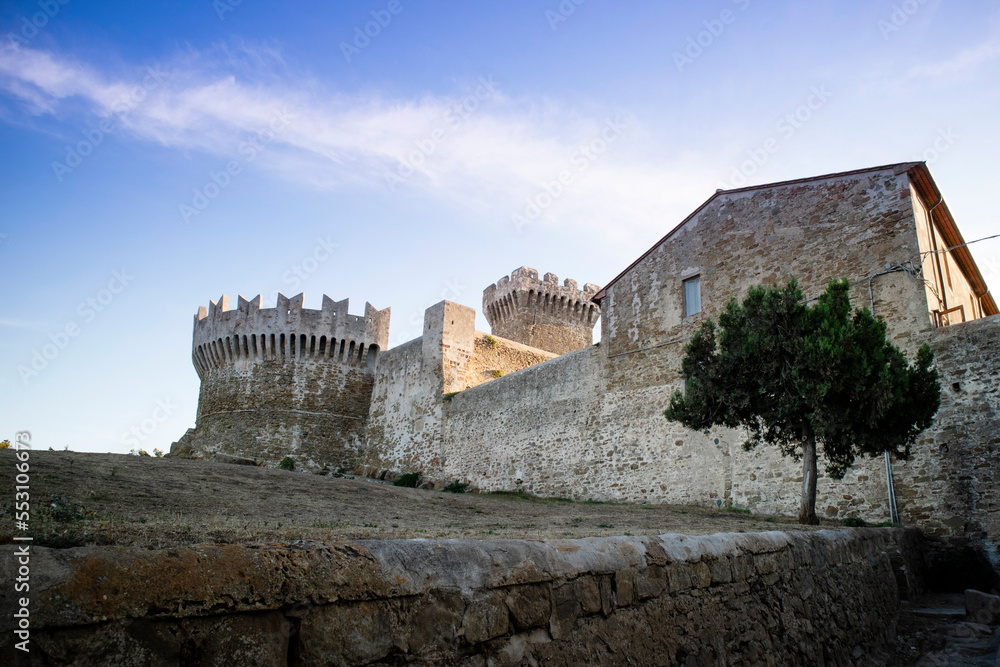 Photographic documentation of the castle of Populonia Tuscany Italy