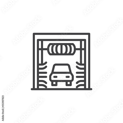 Automatic car wash line icon