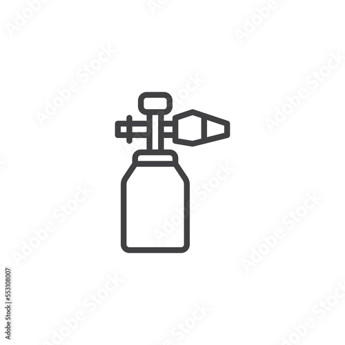 Foam sprayer line icon