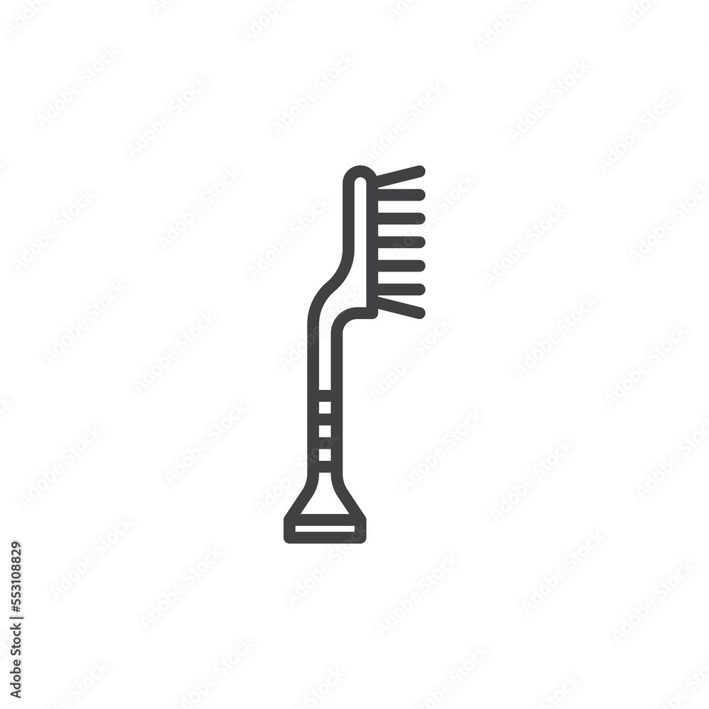 Car snow brush line icon Car snow brush line icon
