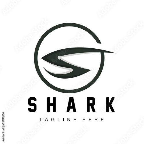 Shark Logo, Wild Fish Vector Illustration, Ocean Predator, Product Brand Design Icon