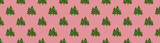 pattern. Image of green Christmas trees with balls on purple red background. Symbol of new year and Christmas. template for overlaying on surface. Banner for insertion into site.3d image. 3d rendering