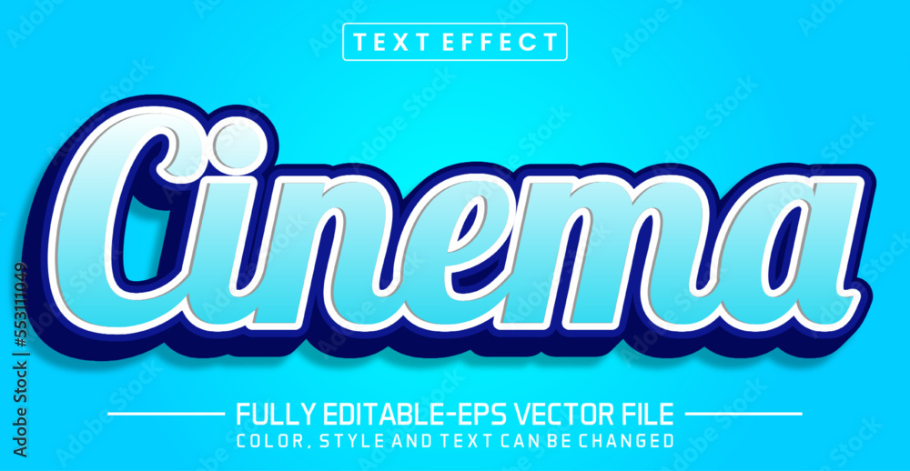 Cinema text editable style effect. colorful text theme Cinema text editable style effect. colorful text theme