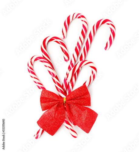 Festive red and white strip...