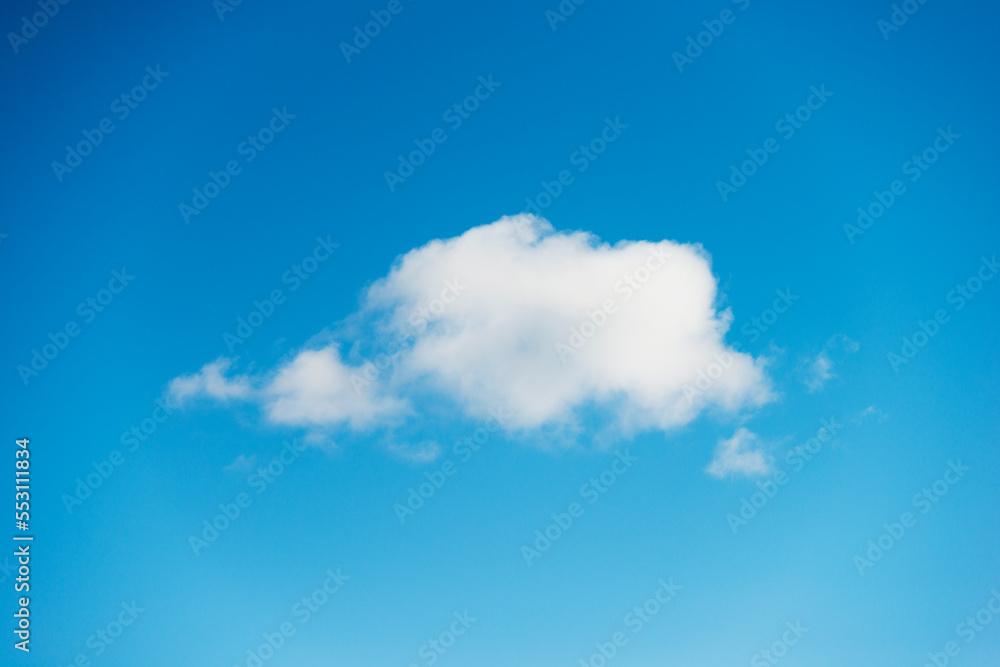 Single white cloud in the blue sky Single white cloud in the blue sky