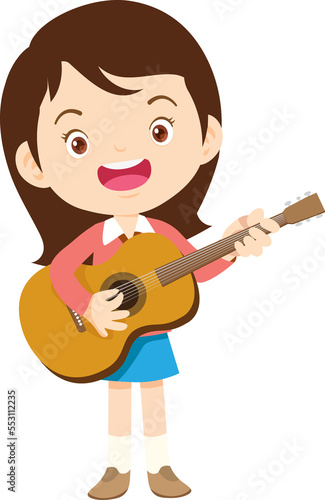 musical kid children playing music instrument