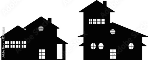 house silhouette vector , home vector