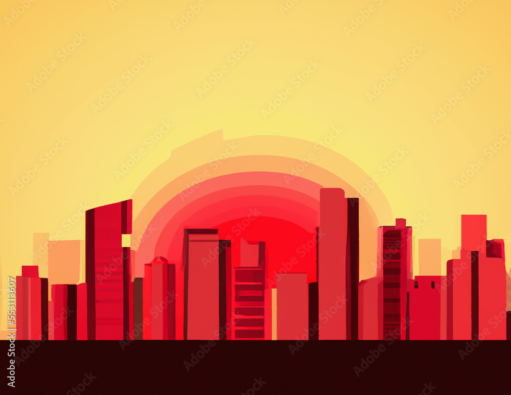 A stunning city skyline, full of skyscrapers and towering buildings A stunning city skyline, full of skyscrapers and towering buildings