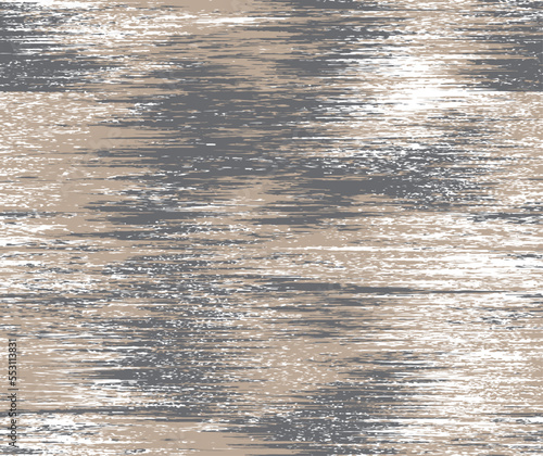 Washed grey,beige white vector blurry wavy ikat seamless pattern. Aquarelle effect boho fashion fabric for coastal nautical stripe wallpaper background. Stripe with blurry gradient tileable swatch.