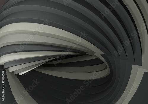 3D illustration of abstract background colored black and white. Geometry abstract background. Suitable for abstract background and resources.