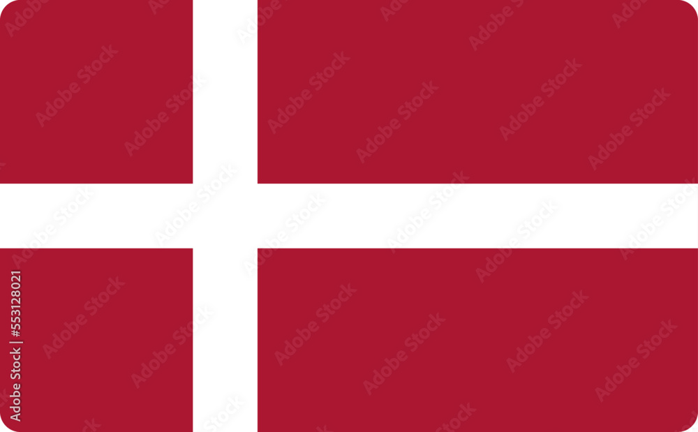 Denmark flag. Vector illustration of a national emblem, European Union country. Scandinavian nation. Denmark flag. Vector illustration of a national emblem, European Union country. Scandinavian nation.