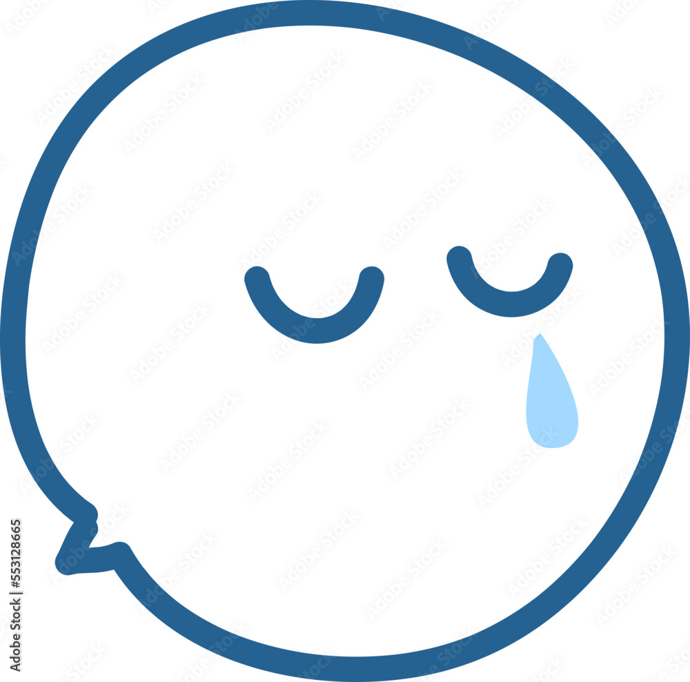Sad speech bubble doodle vector Sad speech bubble doodle vector