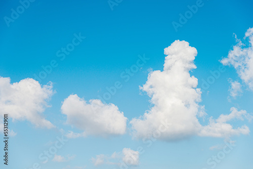 Blue sky background with white clouds