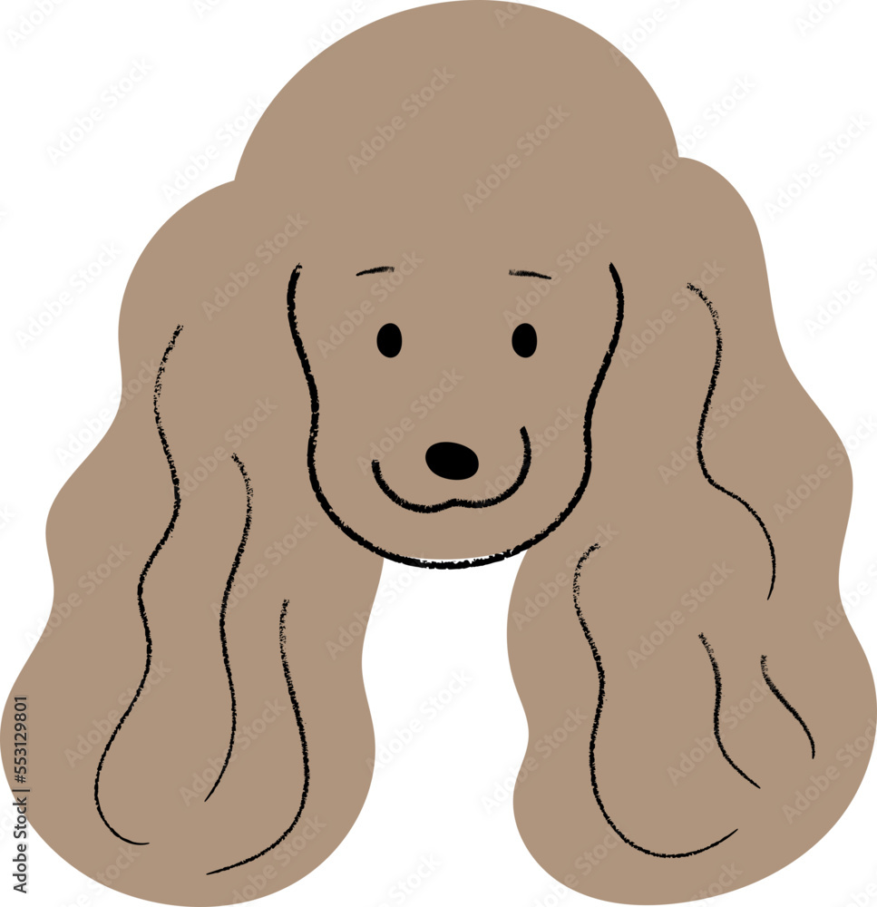 Cute dog head doodle vector Cute dog head doodle vector
