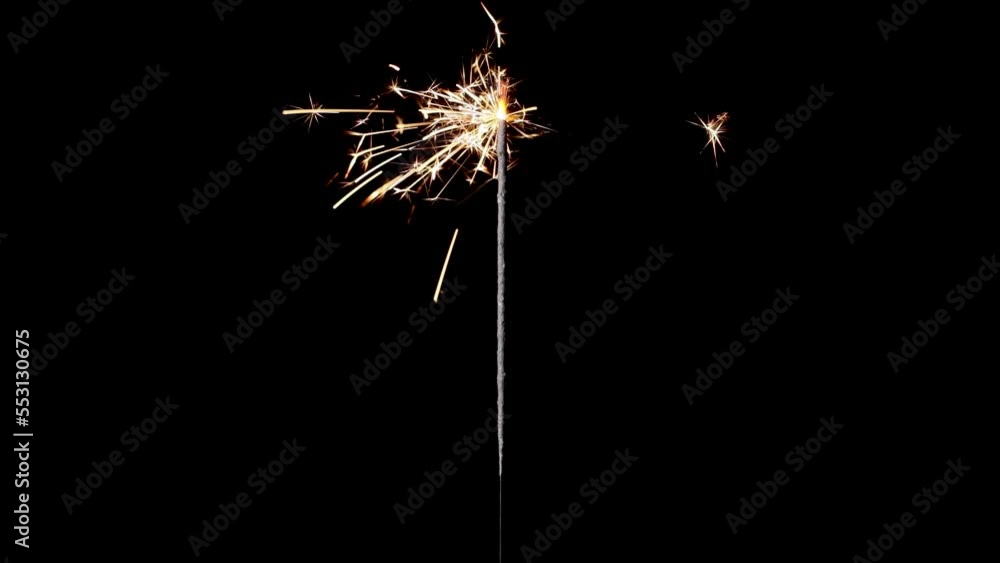 Lightening sparkler or Bengal lights on a black background. The concept of the holiday of the new year, birthday Lightening sparkler or Bengal lights on a black background. The concept of the holiday of the new year, birthday