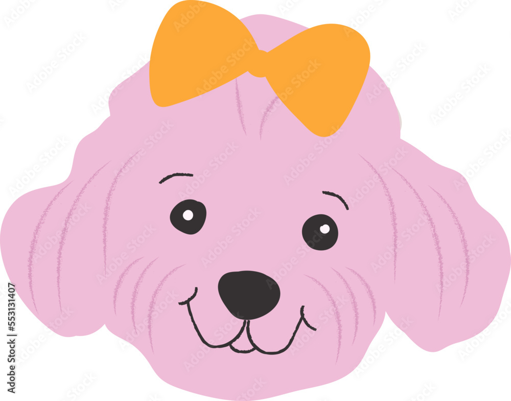 Fototapeta premium Cute dog doodle vector