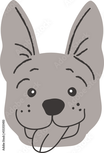 Cute dog doodle vector