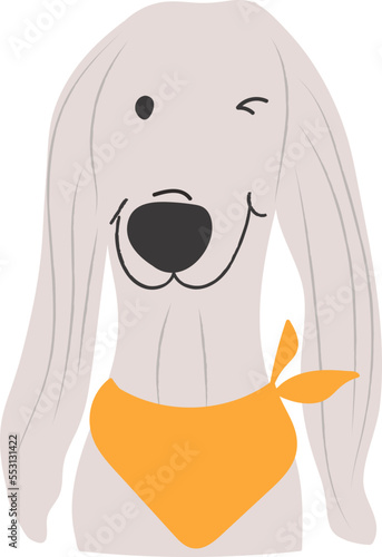Cute dog doodle vector