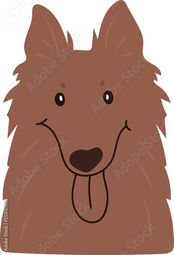 Cute dog doodle vector