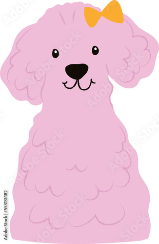 Cute dog doodle vector