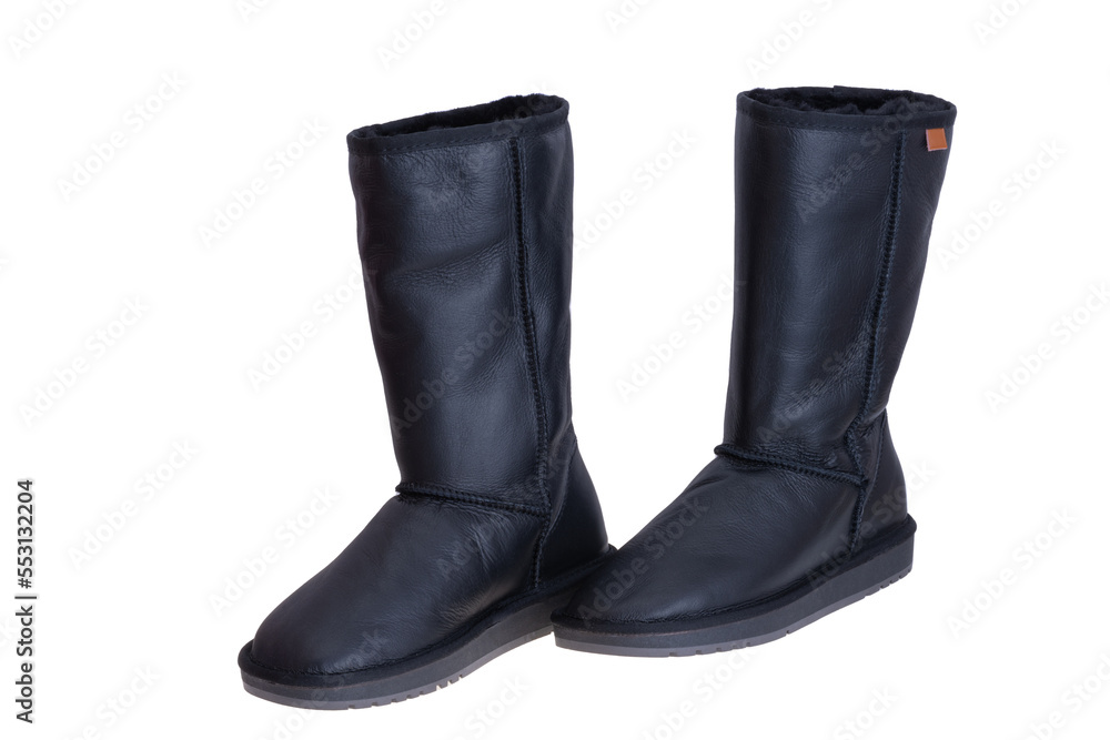winter women boots ugg boots isolated winter women boots ugg boots isolated