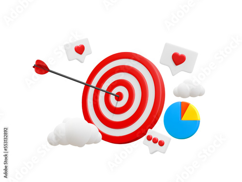 3d realistic social media concept and web analytics. Digital marketing and digital web technology. Seo optimization and smm concept in cartoon style. Vector illustration