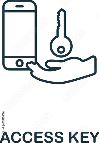 Access Key icon. Monochrome simple Cyber Security icon for templates, web design and infographics