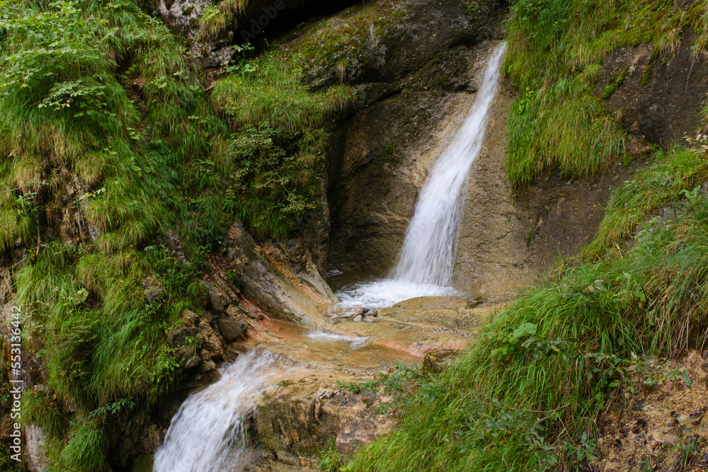 Germany, Bavaria, Small waterfall in Hollschlucht Germany, Bavaria, Small waterfall in Hollschlucht