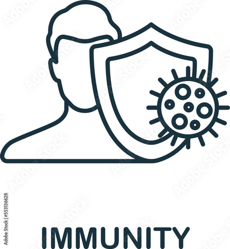 Immunity icon. Monochrome simple Detox Diet icon for templates, web design and infographics
