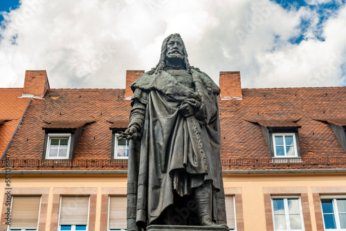 Germany, Bavaria, Nuremberg, Statue of Albrecht Durer