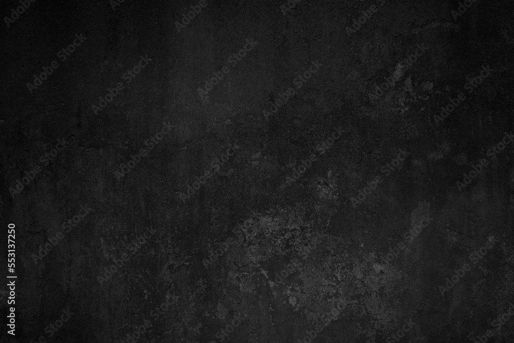 Old black concrete wall. Grunge background