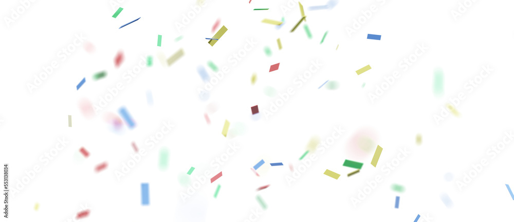 Colorful bright confetti isolated on transparent background Colorful bright confetti isolated on transparent background