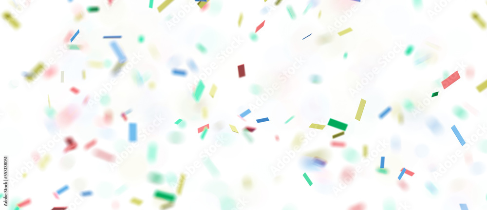 Colorful bright confetti isolated on transparent background - obrazy, fototapety, plakaty 