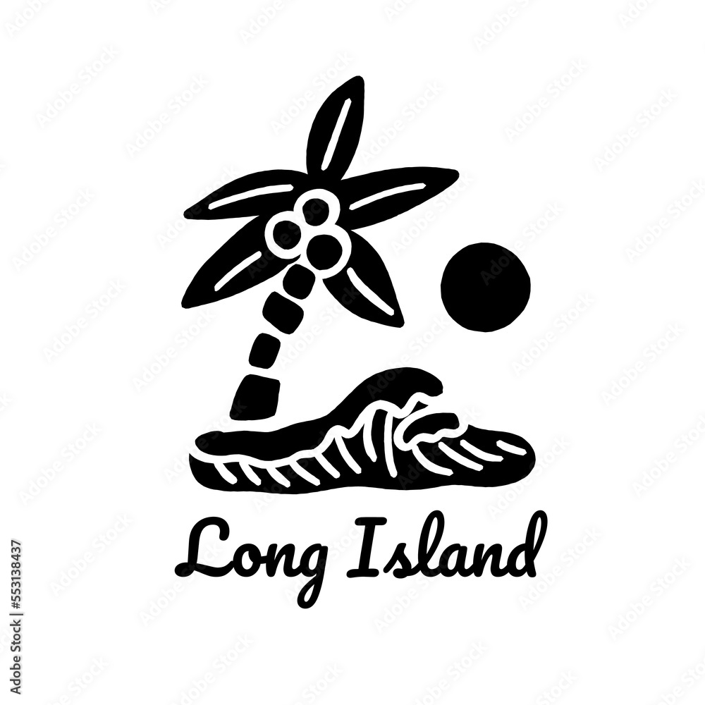 Cute Coastal Scenery With A Coconut Palm Tree Ocean With A Wave And