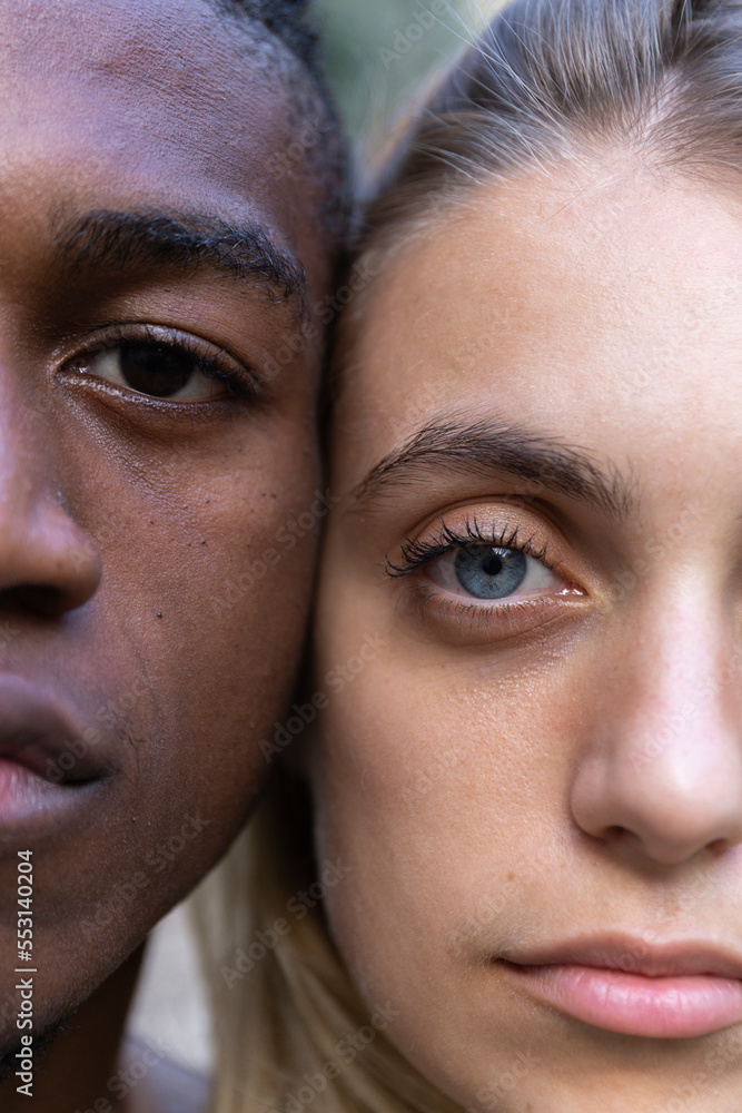 Close-up of multiracial friends Close-up of multiracial friends
